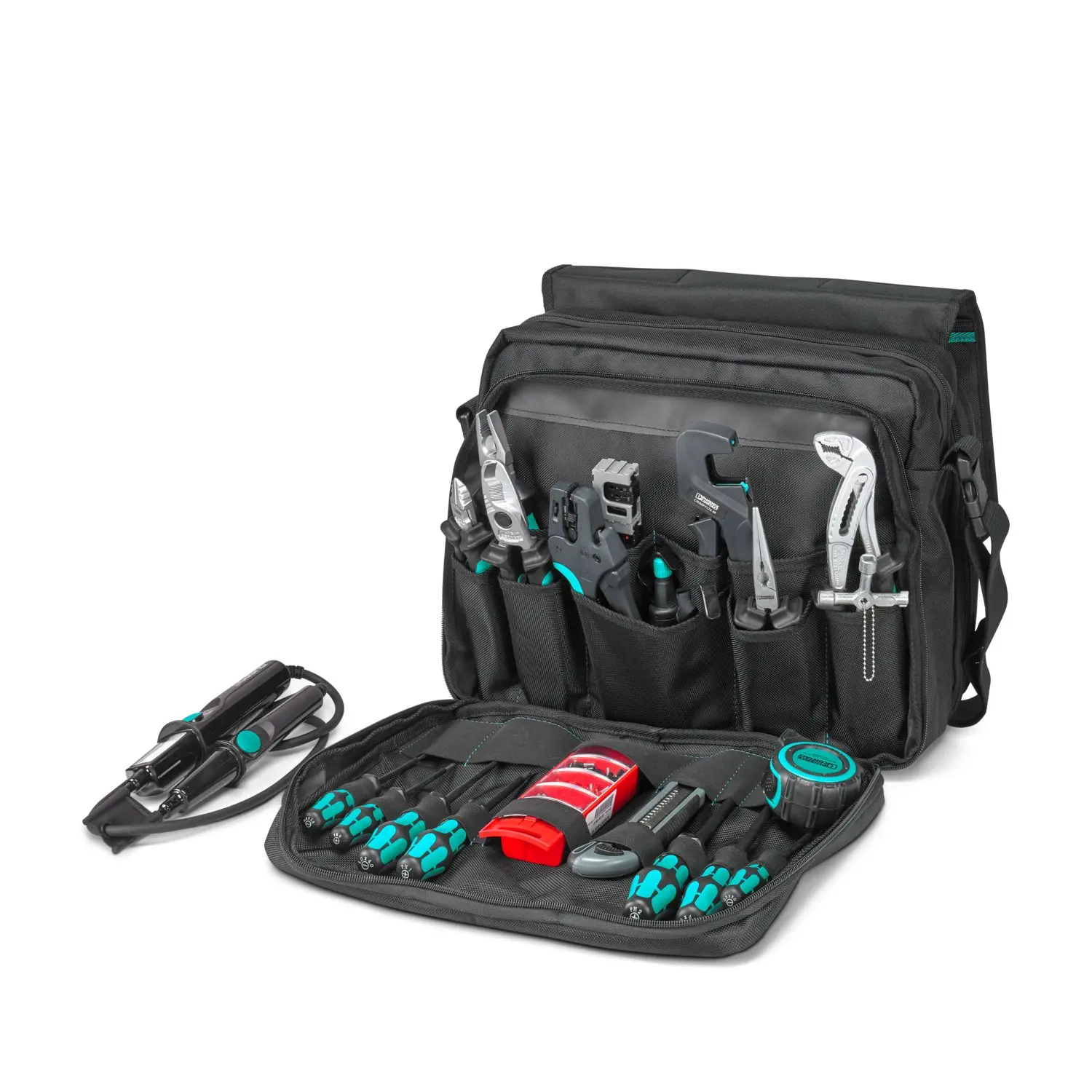 Produktfoto 1 von Phoenix Contact Werkzeugtasche, 225 mm x 410 mm x 340 mm Schultergurt