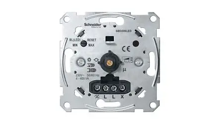 Produktfoto 1 von Schneider Electric D-Life Dreh-Dimmerschalter Drucktaster, 400W 230V ac