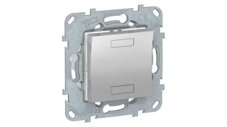 Produktfoto 1 von Schneider Electric New Unica Lichtschalter 1-teilig Silber IP20, Kunststoff