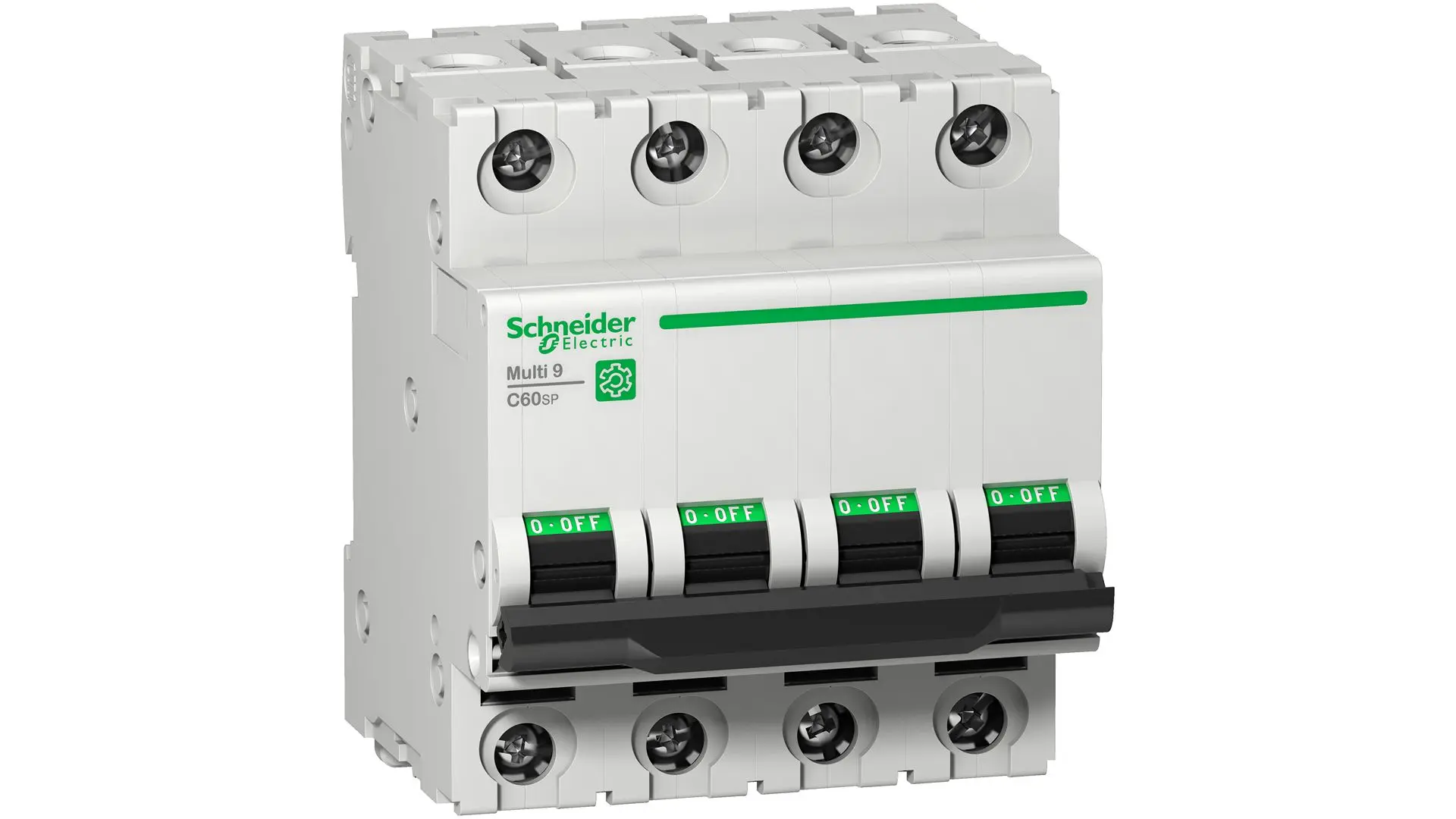 Produktfoto 1 von Schneider Electric Multi 9 C60 Miniaturüberlastschalter Typ B, Pol 4-polig 2 A 240 V ac, Abschaltvermögen 10 kA Multi9