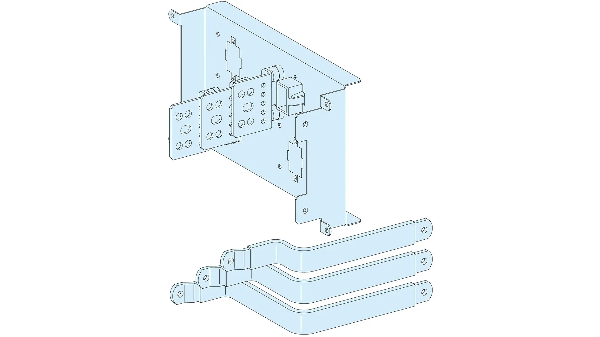 Produktfoto 1 von Schneider Electric, PrismaSeT P Reihe Stromschiene, 3 -phasig 630 A, PrismaSeT Reihe
