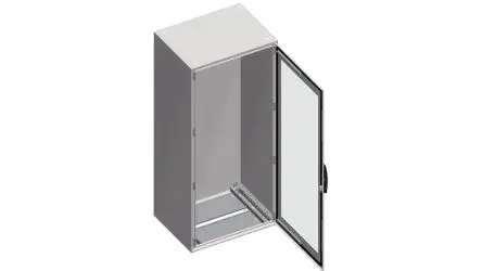 Schneider Electric PanelSeT SM Gehäuse für Bodenmontage IP55, aus Stahlblech Grau, Schwarz 1 600 mm, 800 mm 2000 mm