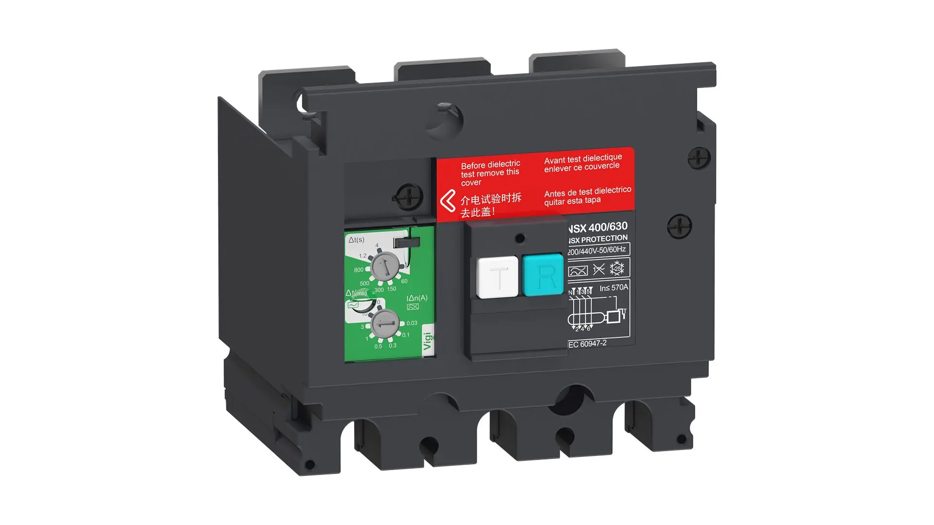 Produktfoto 1 von Schneider Electric 220 - 440V ac ComPacT New Generation ComPacT NSX VigiPacT Geräteschutzschalter für