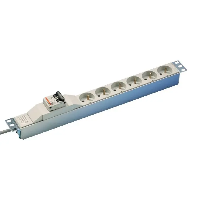 Produktfoto 1 von Schneider Electric Actassi 2P + E Steckdoseneinheit, 6-fach 16A Überspannungsschutz, 3m Kabel, 230 V ac