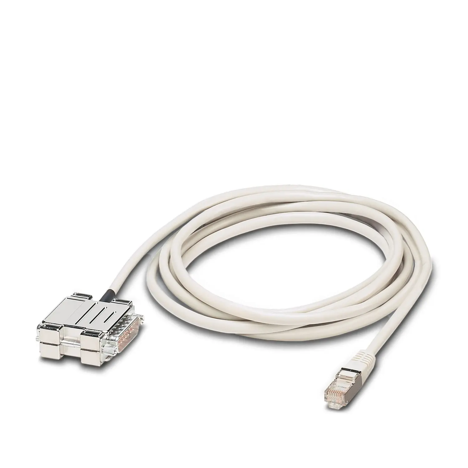 Produktfoto 1 von Phoenix Contact Kabel / RJ45 Stecker / D-SUB Buchse, 2.5 m Blanke Kupferlitze, EU Directives 2011/65/EU and 2015/863
