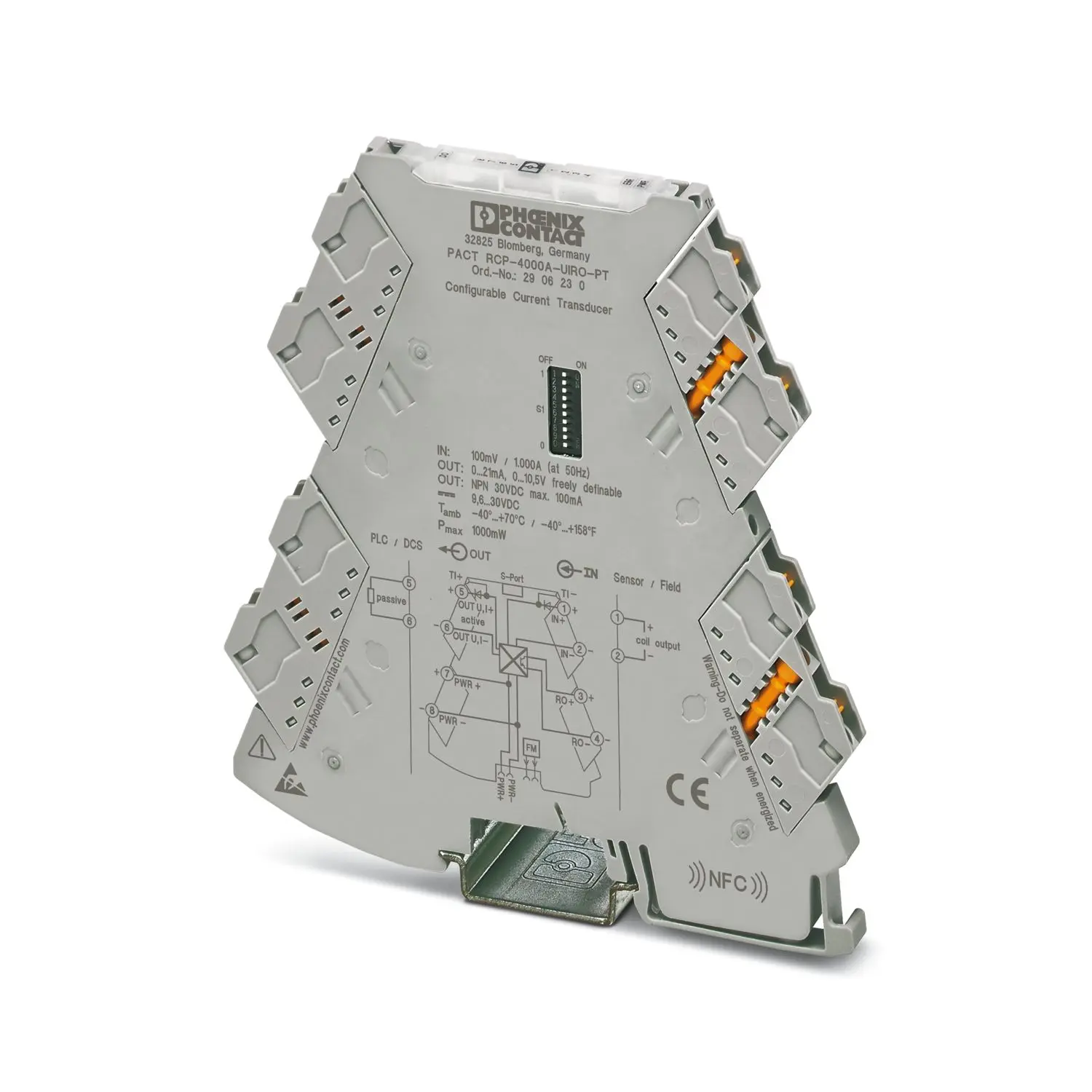 Produktfoto 1 von Phoenix Contact Serie PACT Repeater 12.3 V DIN-Hutschiene