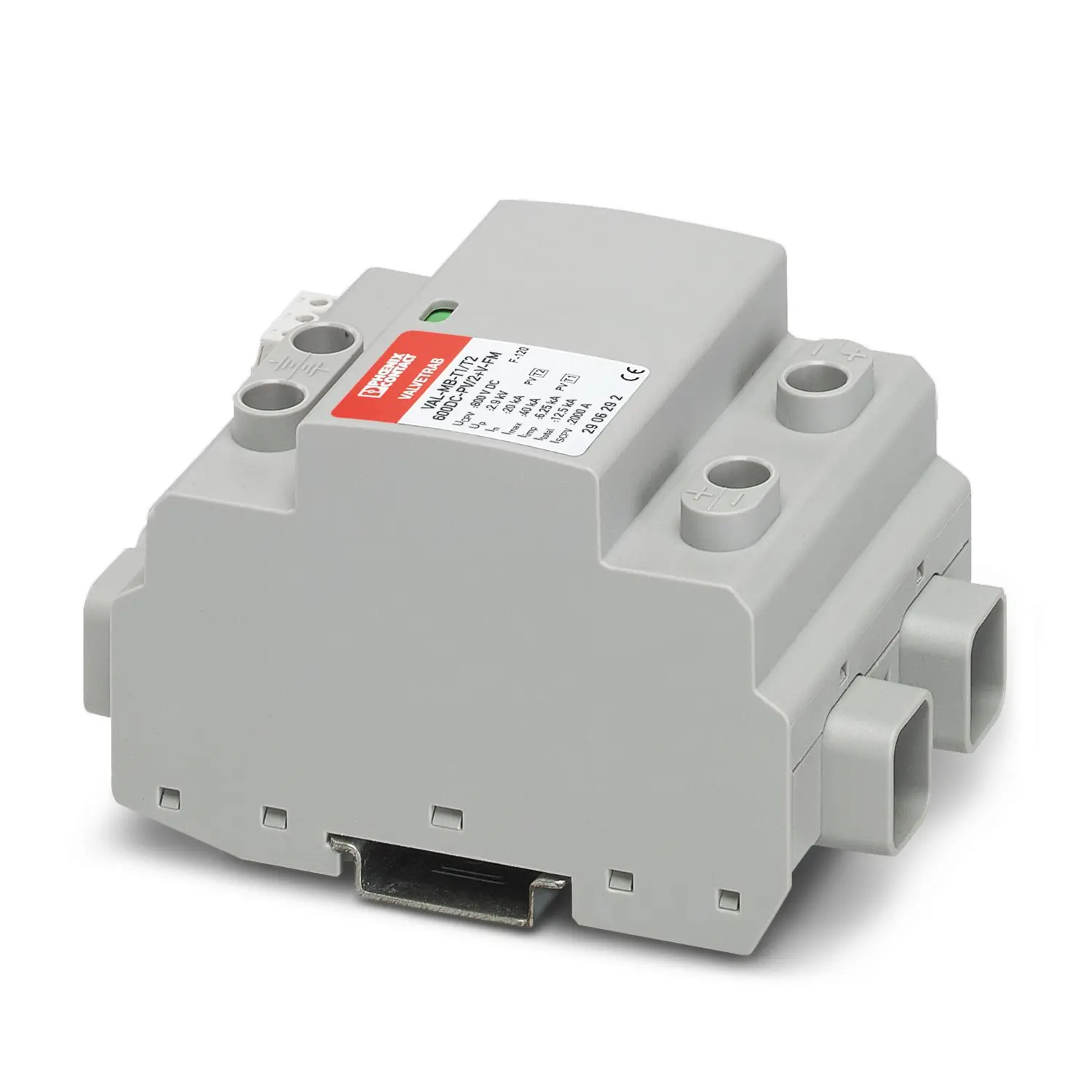 Produktfoto 1 von Phoenix Contact, Überspannungsableiter, 2.9 kV 50 A DIN-Hutschiene VAL
