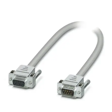 Produktfoto 1 von Phoenix Contact D9SUB/B/S/200/KONFEK/S Serielles Kabel / D-Sub, 9-polig Buchse / DB9 Stecker, 2 m Halbsteifes