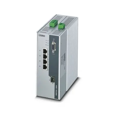 Produktfoto 1 von Phoenix Contact FL SWITCH 4000T-4POE-4SFP Industrial-Ethernet-Switch / 1000Mbit/s 4, bis 80 m, DIN-Hutschiene, 55 V dc