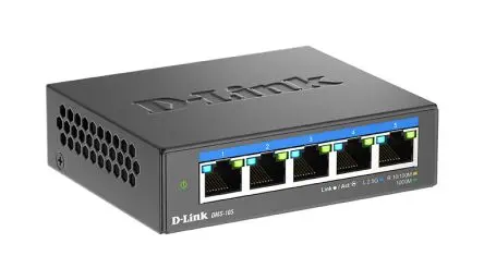 Produktfoto 1 von D-Link 5-Port 2,5G Multi-Gigabit Desktop Switch Gigabit-Switch Desktop 5-Port Unmanaged 10/100/1000/2500Mbit/s EU 100.5