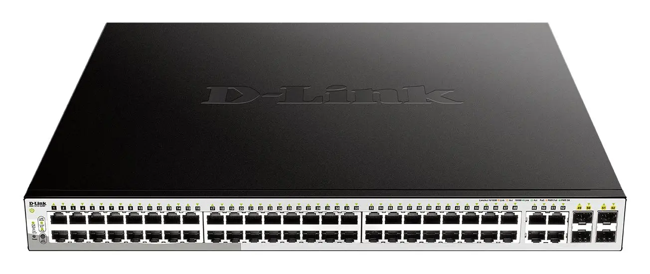 D-Link 52-Port Gigabit Smart Managed Max PoE Switch Managed Switch Rackmontage PoE 52-Port Smart 10/100/1000Mbit/s 440