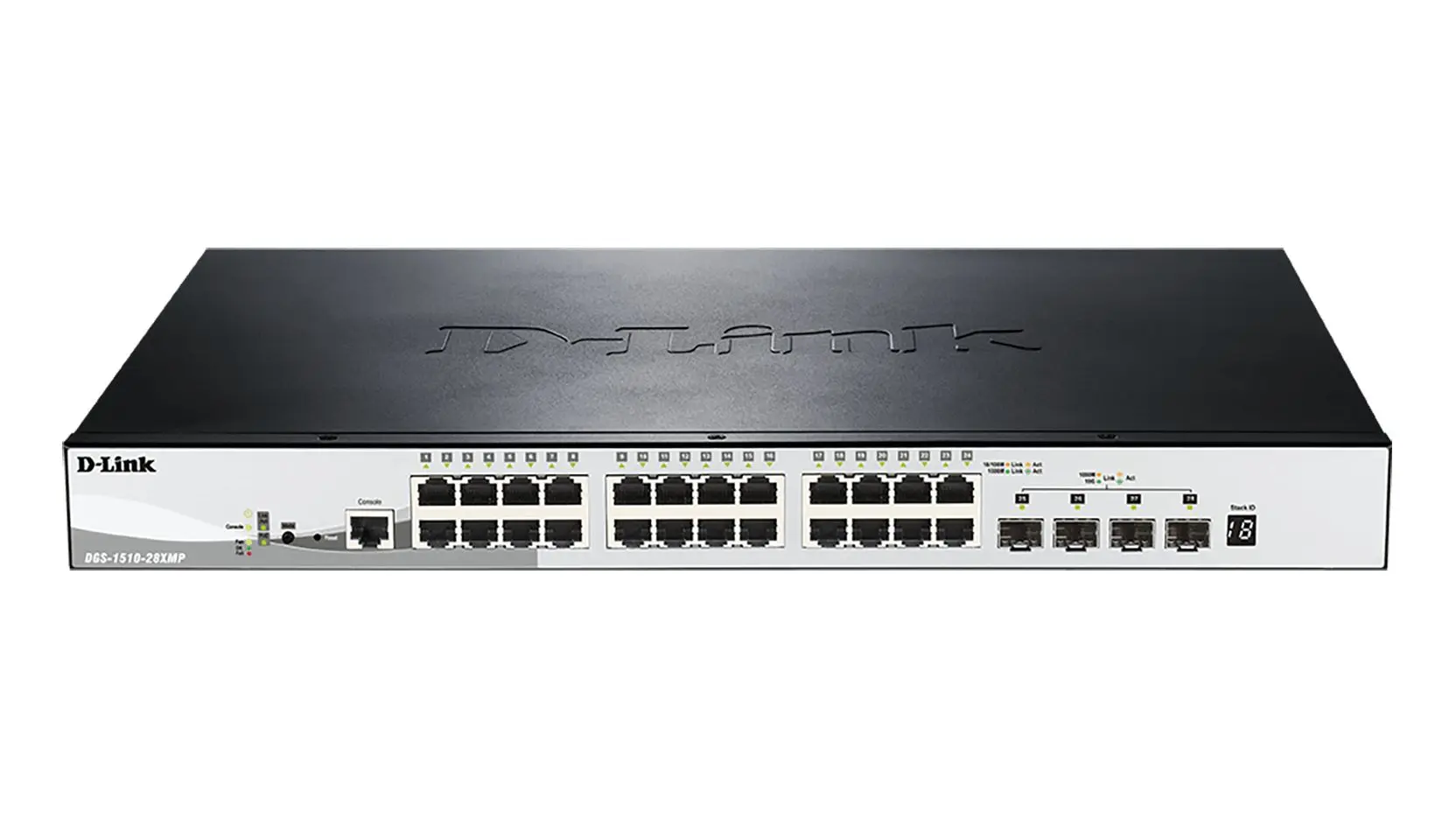 D-Link 28-Port Gigabit Stackable Smart Managed Max PoE Switch mit 10G Uplinks Gigabit-Switch Rackmontage PoE 28-Port