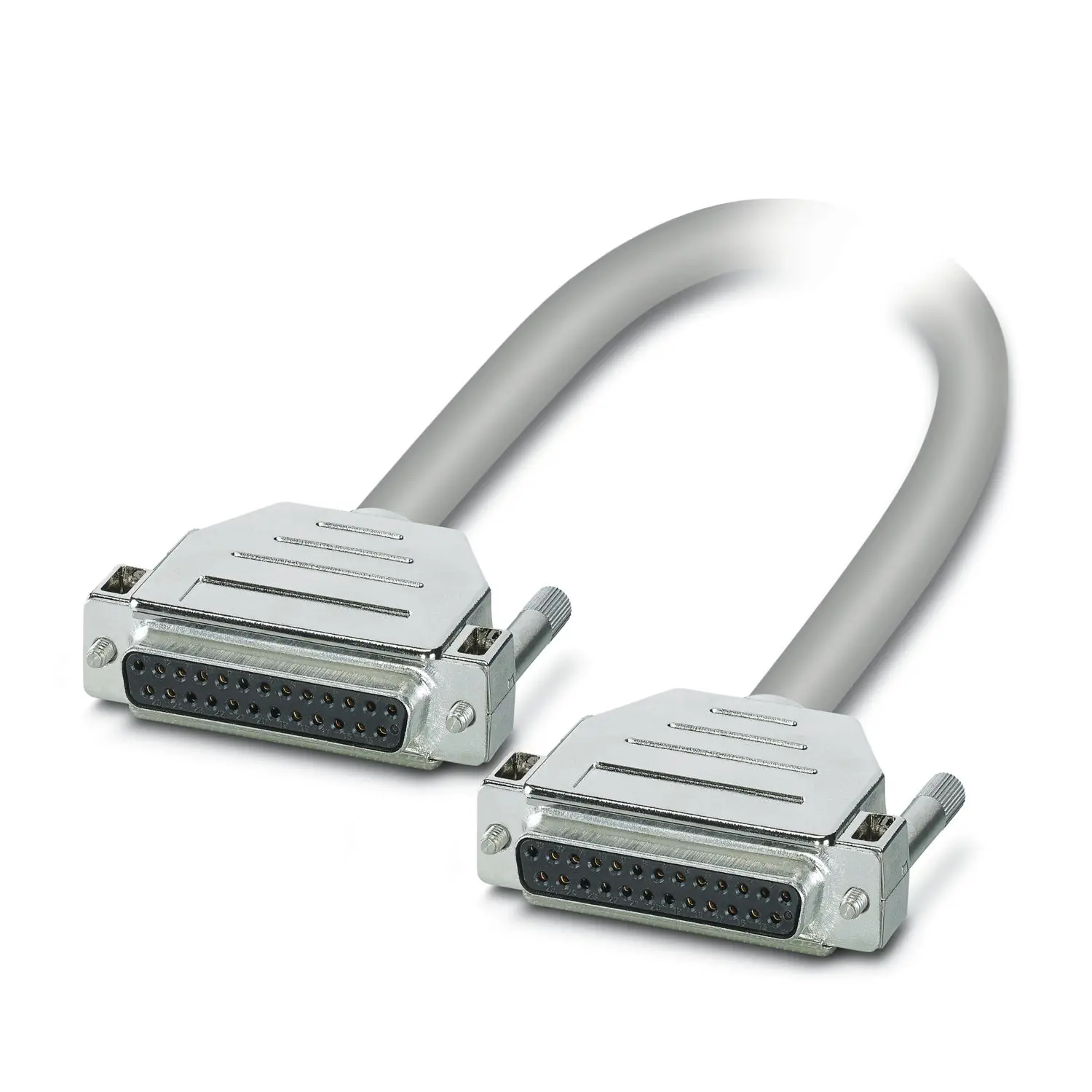 Produktfoto 1 von Phoenix Contact Cable-D Kabel / D-SUB Buchse / D-SUB Buchse, 1 m Polyvinylchlorid, Grau, RoHS