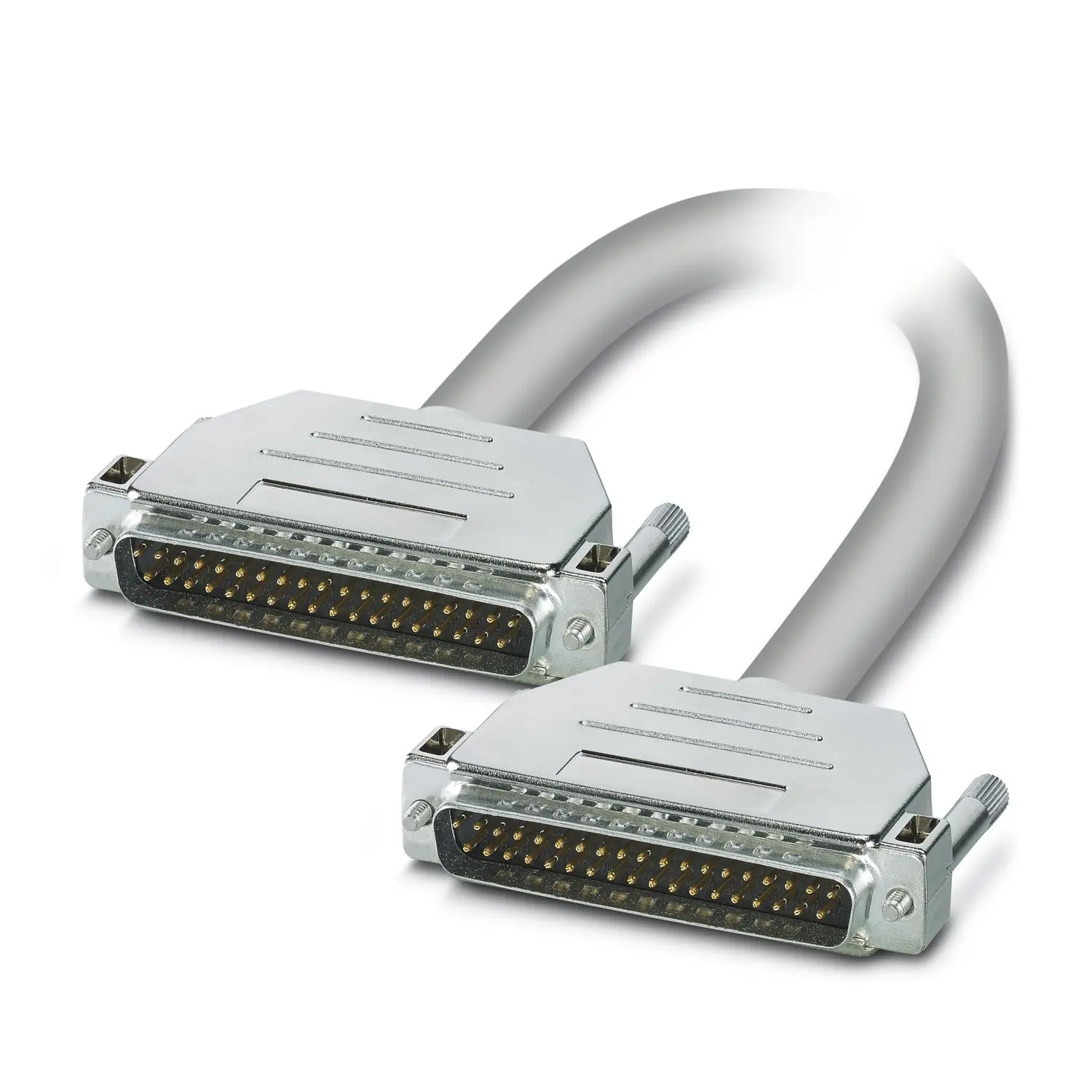 Produktfoto 1 von Phoenix Contact 1066 Serielles Kabel / D-SUB Stecker / D-SUB Stecker, 2 m Halogenfreie Ummantelung, Grau, CSA, EAC, UL