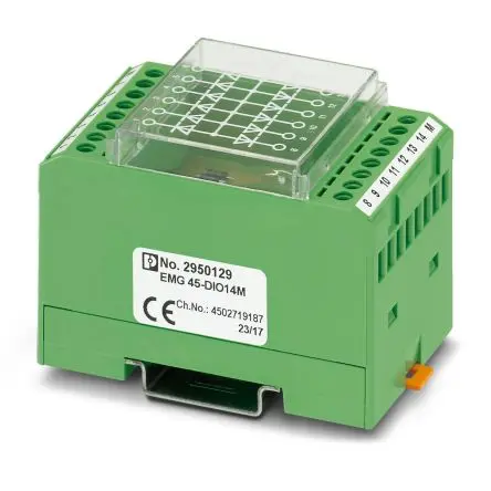Produktfoto 1 von Phoenix Contact EMG 45-DIO14M Reihenklemmenblock Grün, 0.2 → 4mm², Schraubanschluss