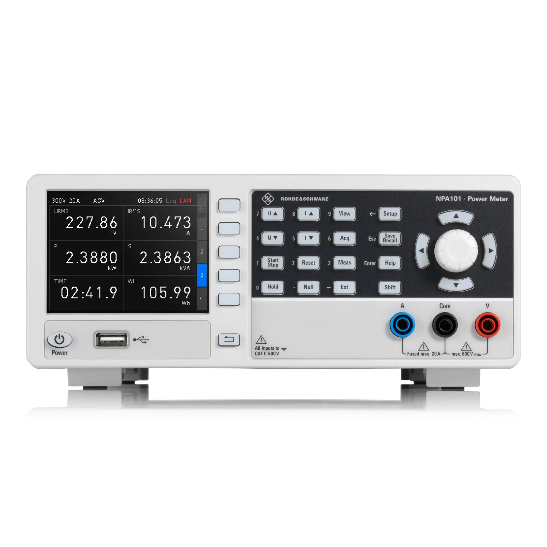 Produktfoto 1 von Rohde & Schwarz R&S NPA101, 1-Phasen DC-Netzanalysator 12kW, 600V / 20A, ISO-kalibriert