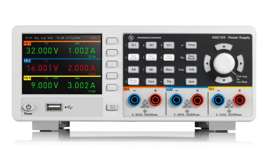 Produktfoto 1 von Rohde & Schwarz Gleichstromversorgung für Entwicklungslabors, Bildung, industrielle Umgebungen, Fertigung