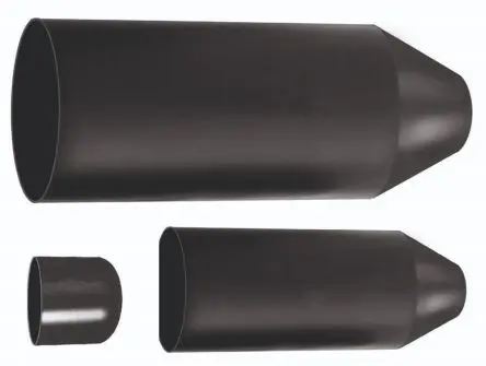 Produktfoto 1 von RS PRO Type KTK Wärmeschrumpfschlauch, Polyolefin Schwarz, Ø 53 mm, Länge 160mm