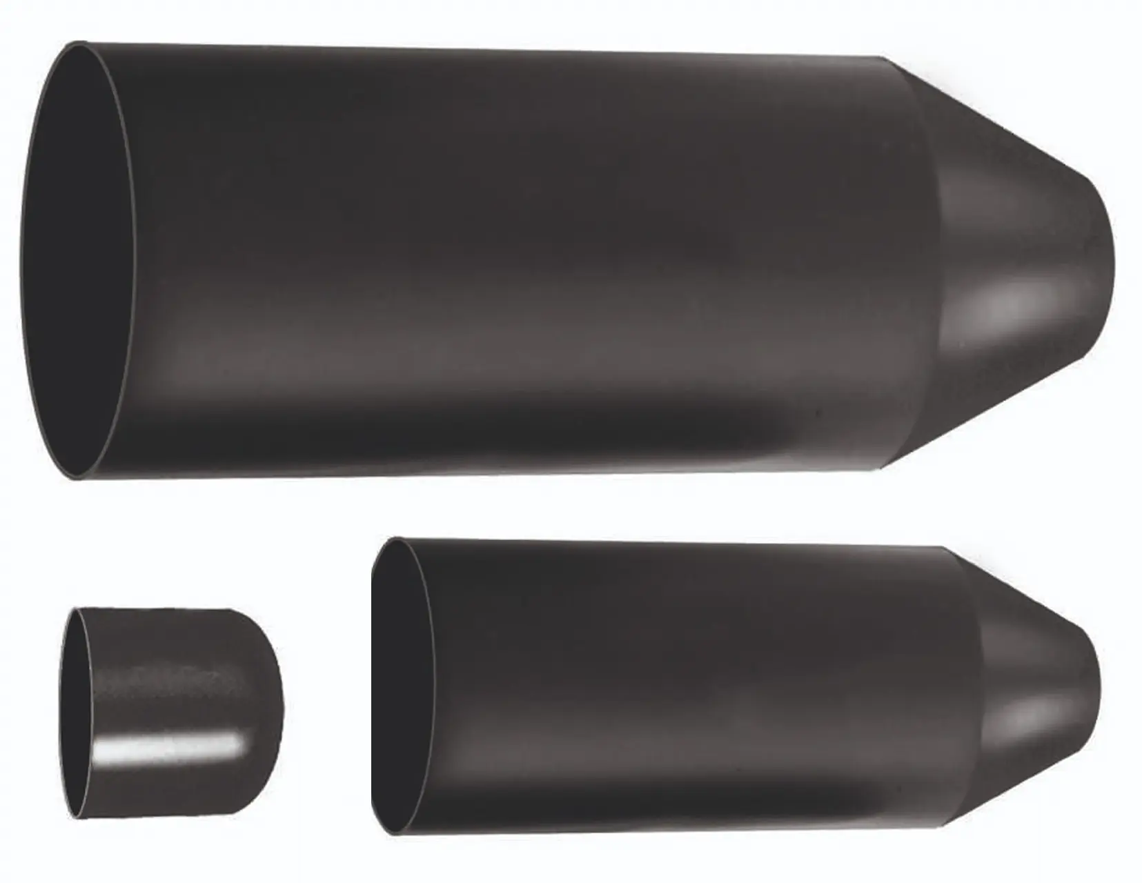 Produktfoto 1 von RS PRO Wärmeschrumpfschlauch, Polyolefin Schwarz, Ø 121 mm Schrumpfrate 3:1, Länge 5m