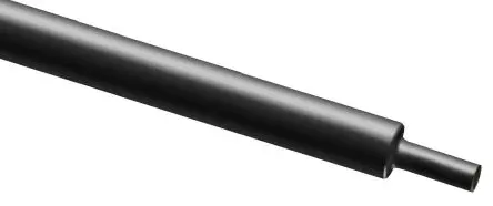 Produktfoto 1 von RS PRO Wärmeschrumpfschlauch, Polyolefin Schwarz, Ø 12.7 mm Schrumpfrate 2:1, Länge 100cm