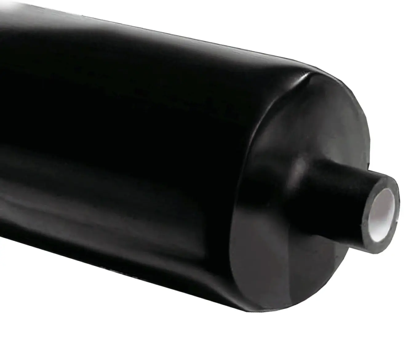 Produktfoto 1 von RS PRO Wärmeschrumpfschlauch, Polyolefin Schwarz, Ø 75 mm Schrumpfrate 3:1, Länge 100cm