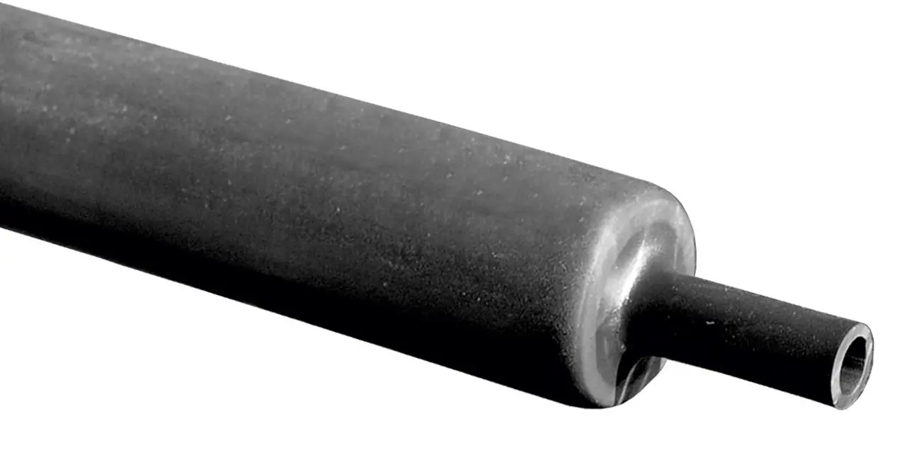 Produktfoto 1 von RS PRO Wärmeschrumpfschlauch, Polyolefin Schwarz, Ø 35 mm Schrumpfrate 3:1, Länge 100cm