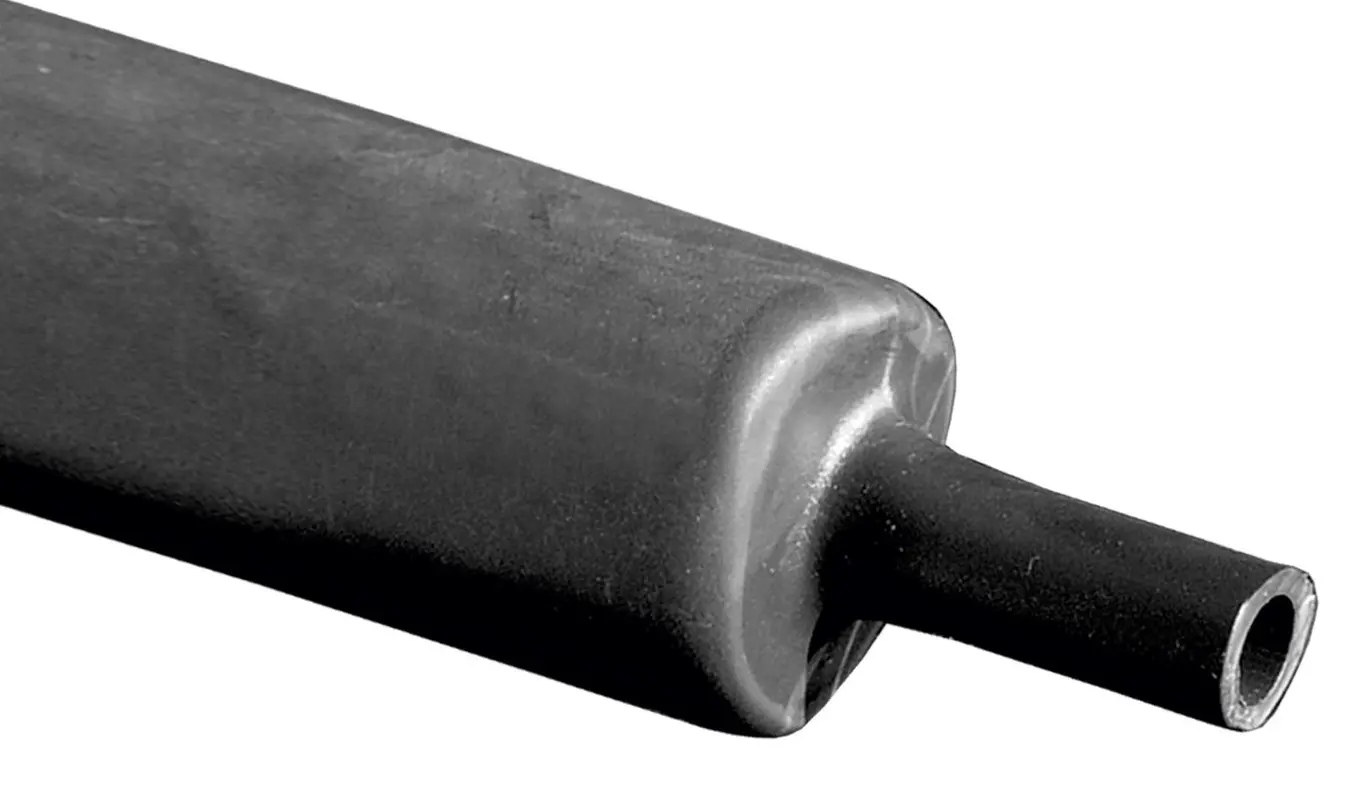 Produktfoto 1 von RS PRO Wärmeschrumpfschlauch, Polyolefin Schwarz, Ø 63 mm Schrumpfrate 3:1, Länge 100cm