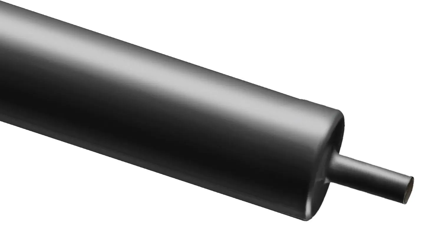 Produktfoto 1 von RS PRO Wärmeschrumpfschlauch, Polyolefin Schwarz, Ø 8 mm Schrumpfrate 4:1, Länge 100cm