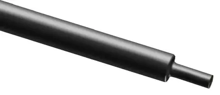 Produktfoto 1 von RS PRO Wärmeschrumpfschlauch, Polyolefin Schwarz, Ø 12.7 mm Schrumpfrate 2:1, Länge 100cm