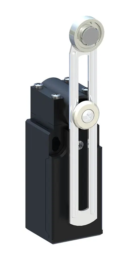 Produktfoto 1 von RS PRO Endschalter, Rollenhebel, 1 Schließer/1 Öffner, IP 65, Thermoplast, 10A Anschluss M20