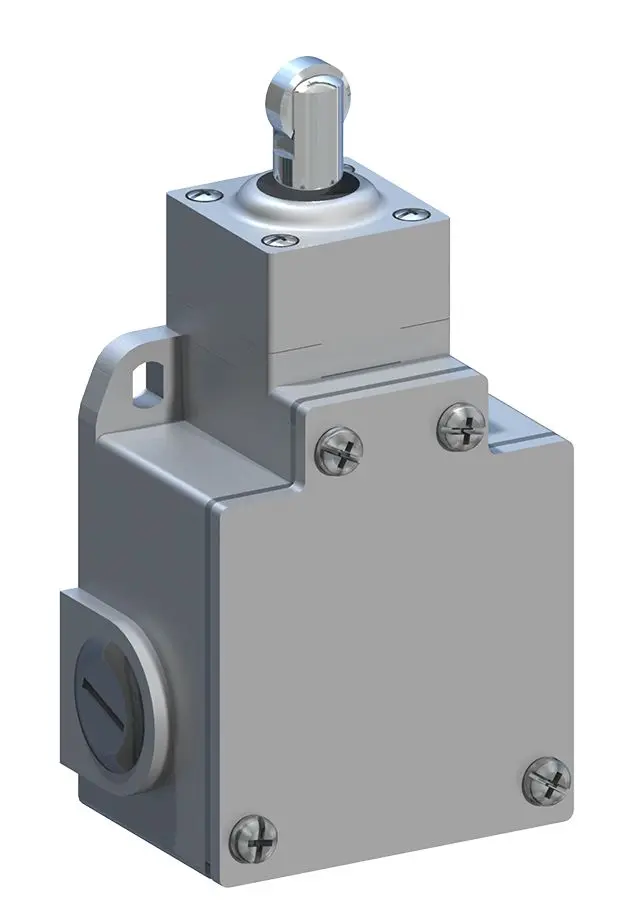 Produktfoto 1 von RS PRO Endschalter, Rollenstößel, 1 Schließer/1 Öffner, IP 66, Aluminium, 10A Anschluss M20