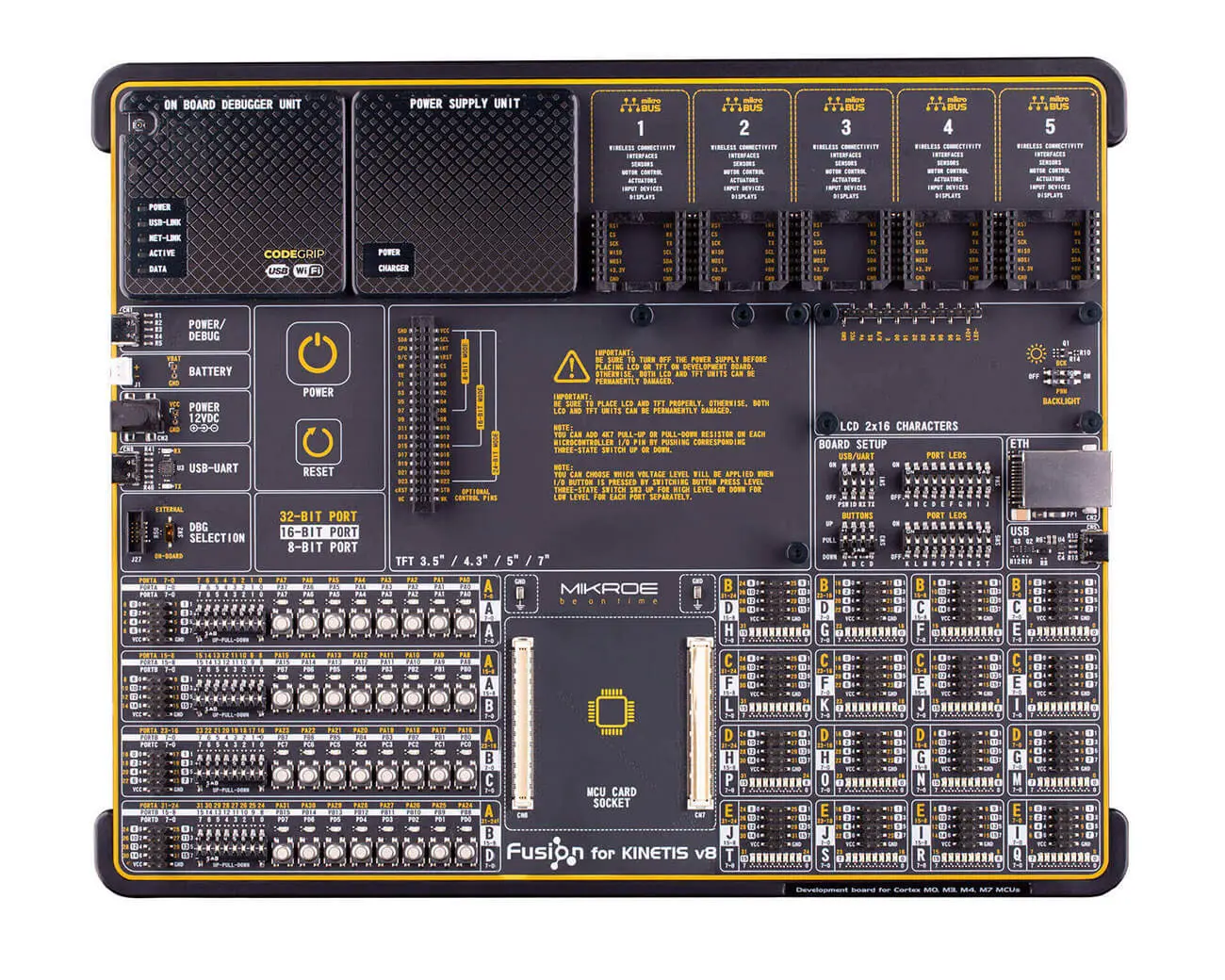 Produktfoto 1 von Brand-Rex Fusion für Kinetis v8 WLAN, Entwicklungsboard Entwicklungstool Microcontroller ARM 8. Generation Mikroe-5427