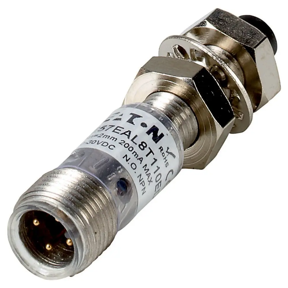 Produktfoto 1 von Eaton M8 Näherungssensor Induktiv, Gewinderohr 2 mm NPN 30 V / 200 mA NO, IP67