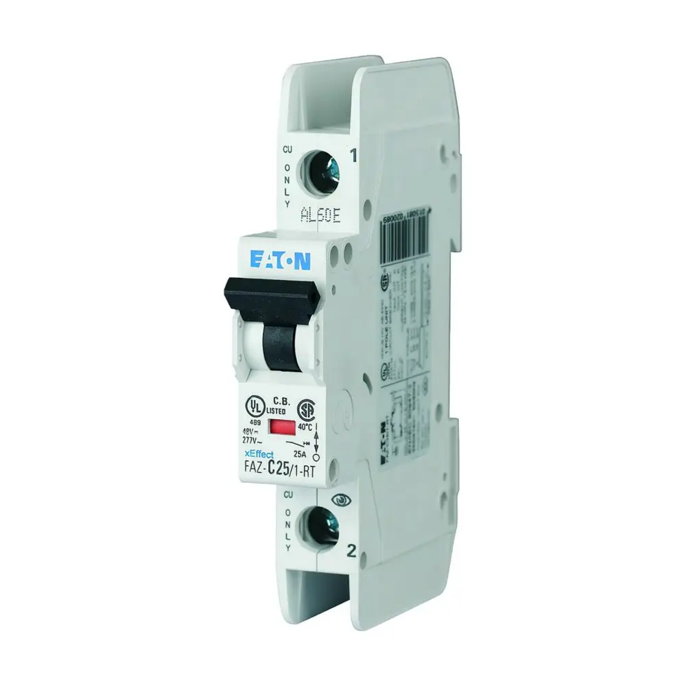 Produktfoto 1 von Eaton FAZ Miniaturüberlastschalter Typ C, Pol 1-polig 0.5 A 240 V ac, Abschaltvermögen 10 kA xEffect 60 V dc