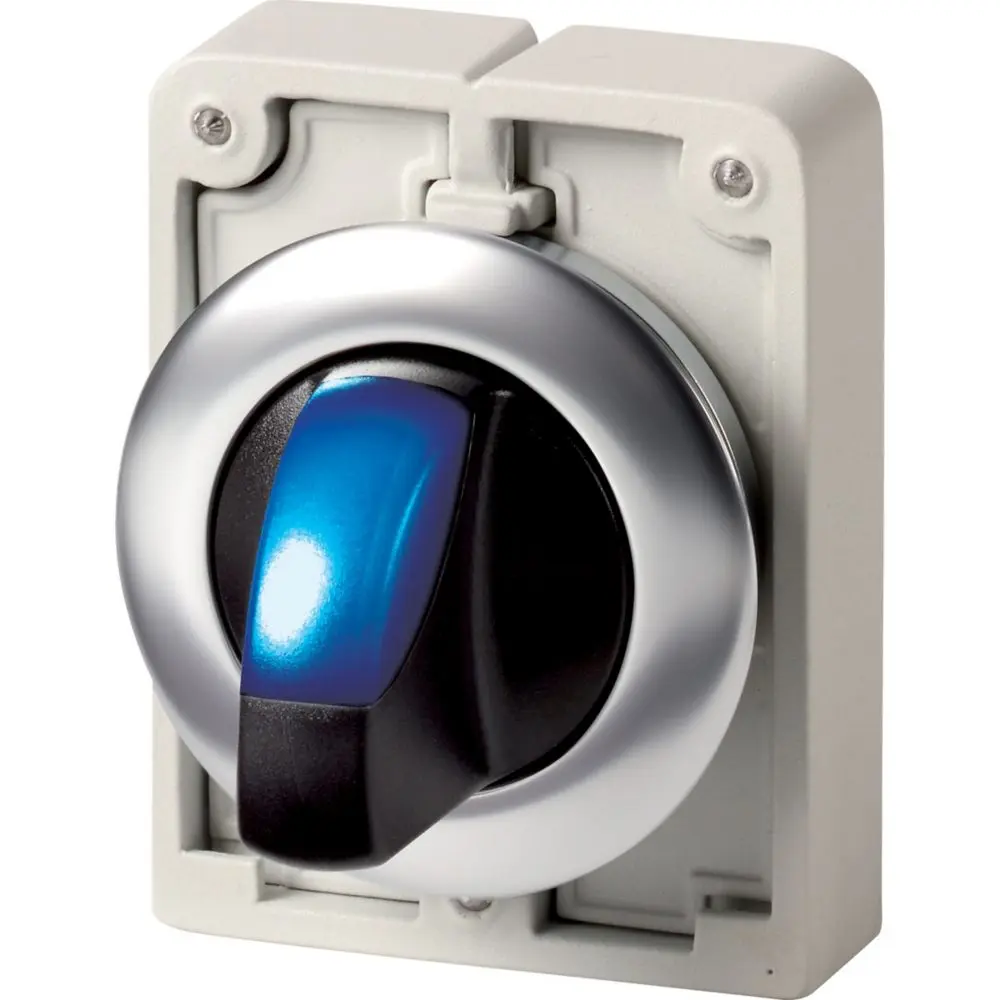 Produktfoto 1 von Eaton M30 Wahlschalter 3-Stufen Handkipphebel 30 mm Beleuchtet IP66 Wurfwinkel 60 °