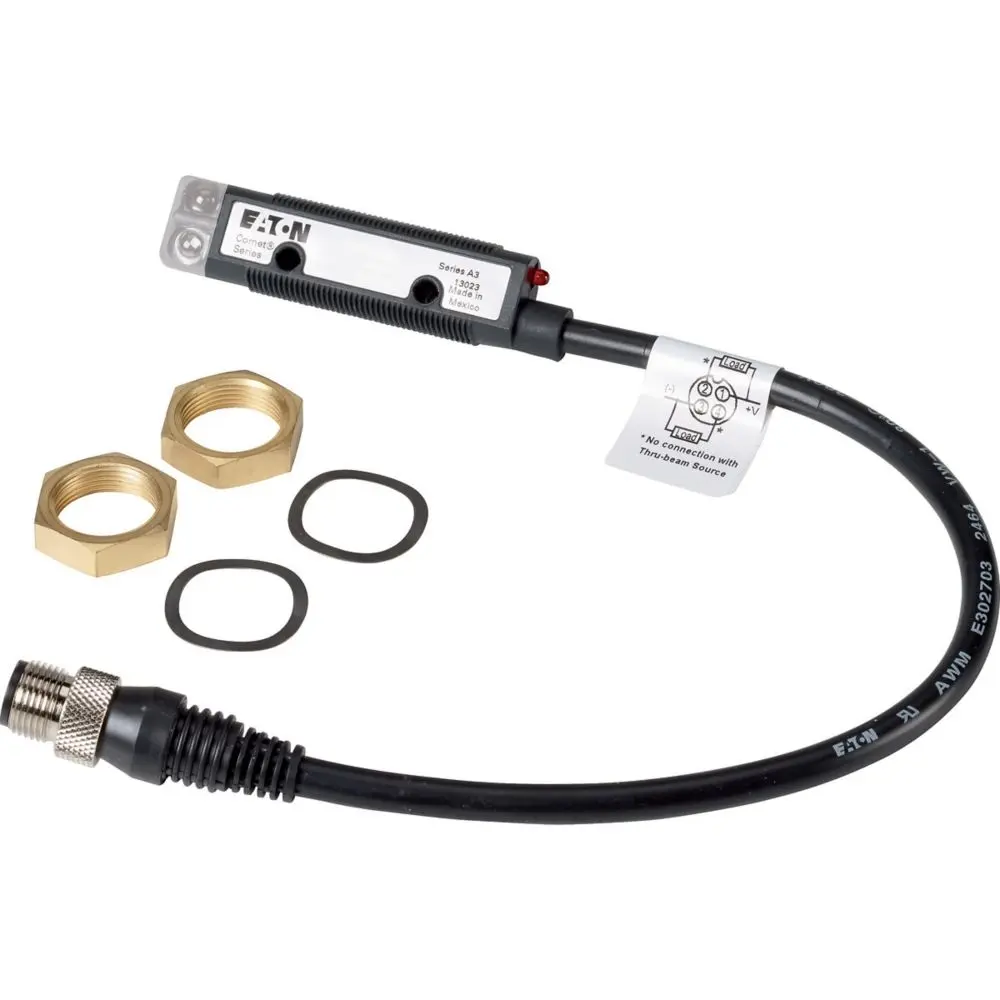 Produktfoto 1 von Eaton Rechteckig Optischer Sensor, Diffuse Reflektor, Bereich 200 mm, PNP/NPN Ausgang, M12, Hell-/dunkelschaltend