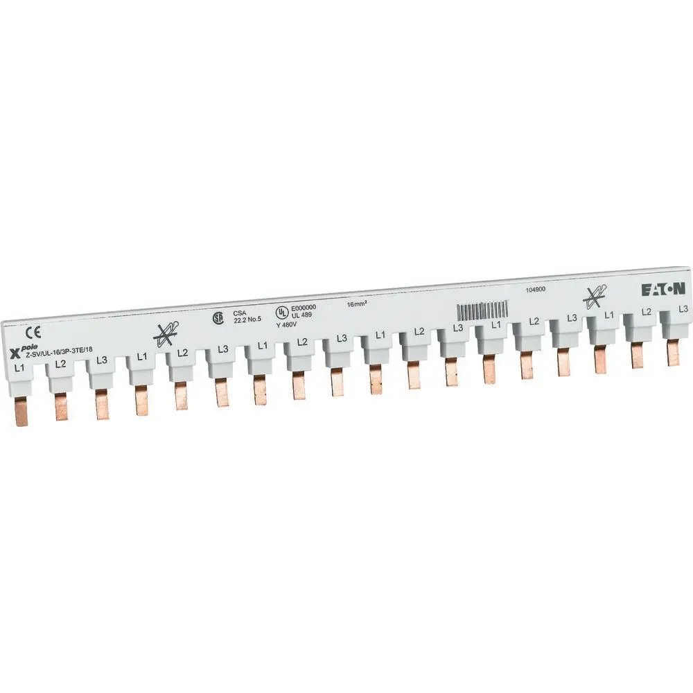 Produktfoto 1 von Eaton, Z-SV/UL-16/3P-3TE/18 Reihe Stromschiene, 3 -phasig, 690 V, Eaton Distribution Parts Reihe