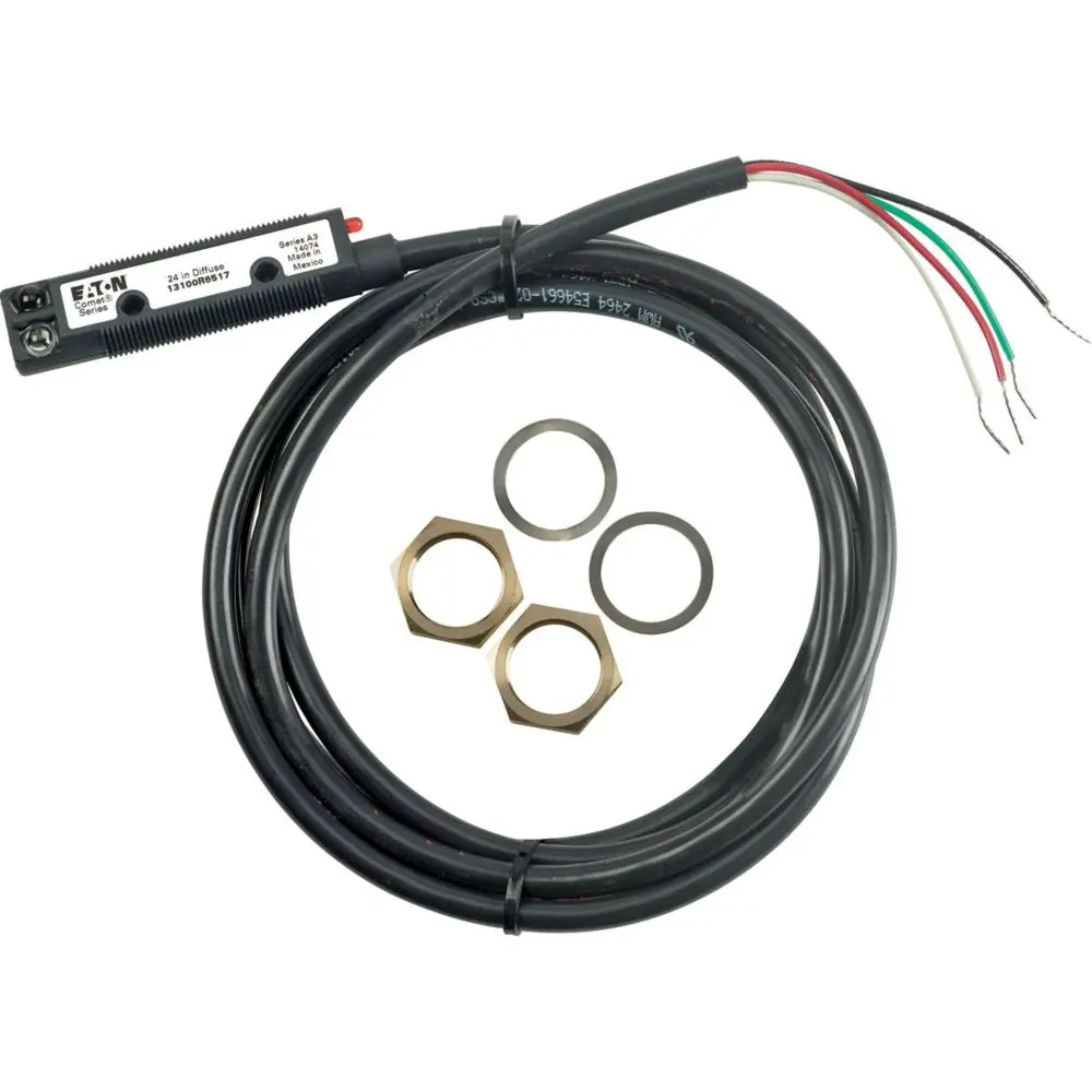 Produktfoto 1 von Eaton Rechteckig Optischer Sensor, Diffuse Reflektor, Bereich 610 mm, PNP/NPN Ausgang, Anschlusskabel,