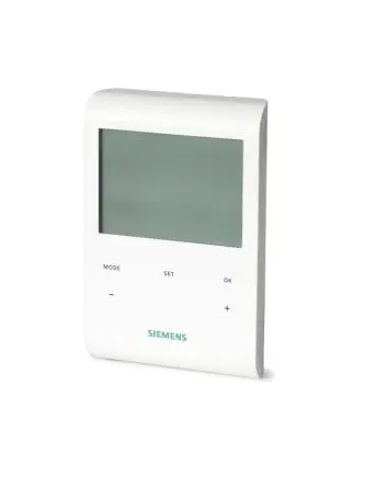 Siemens RDE Thermostat Wandmontage 1, 2 x Ein-Aus Ausgang/ Extern Eingang 3V dc Raumtemperaturregler