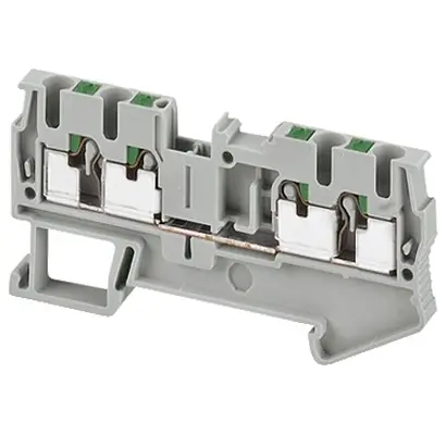 Produktfoto 1 von Schneider Electric NSYTRP Kupferlegierung Polyamid Anschlussklemmenblock 24A Grau 4-polig Einsteck-Anschluss 2.5 mm²