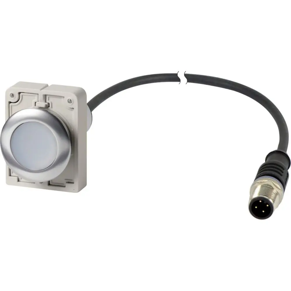 Produktfoto 1 von Eaton C30C Druckschalter Weiß Kabel Ø 30.5 mm, 1 Schließer / 4 A 800 V ac, IP40, IP69K