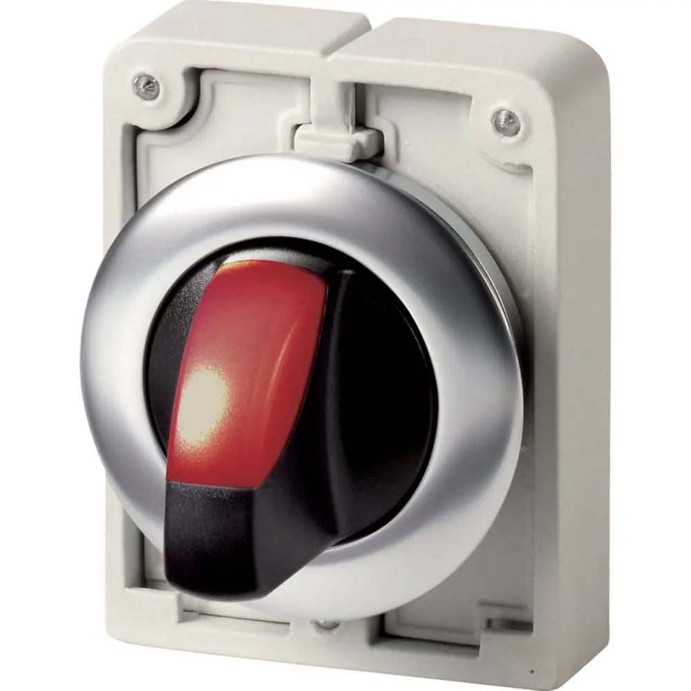 Produktfoto 1 von Eaton M30 Wahlschalter 3-Stufen Handkipphebel 30 mm Beleuchtet IP66 Wurfwinkel 60 °