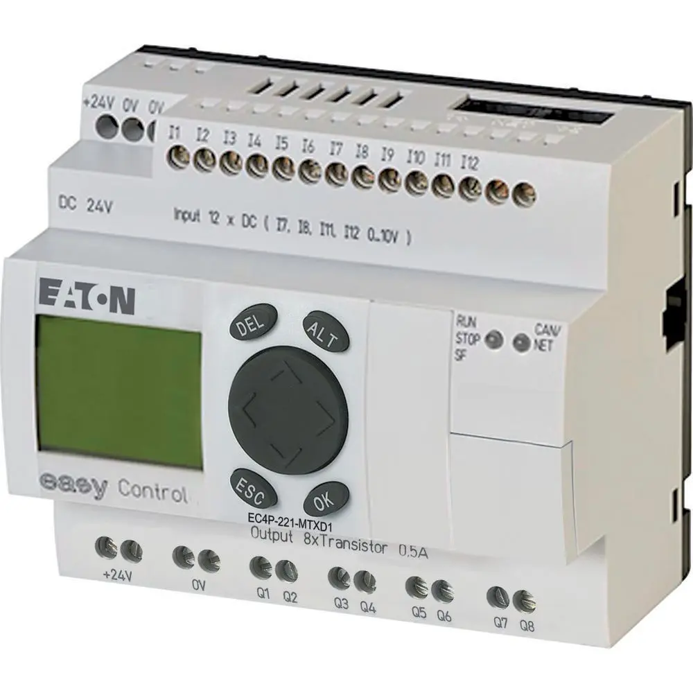 Eaton EC4P SPS CPU, 4 Eing. Digital Ausg.Typ Analog/Digital Eing.Typ für Maschinen 24 V