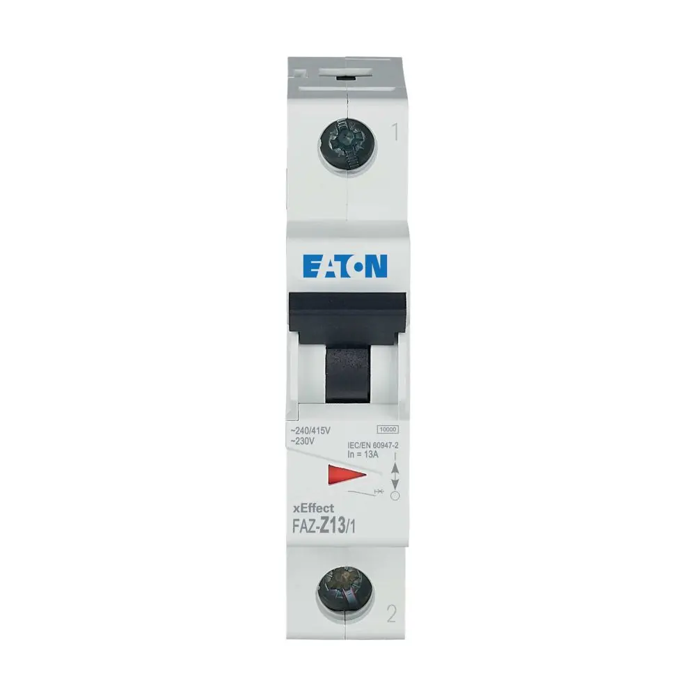 Produktfoto 1 von Eaton FAZ Miniaturüberlastschalter Typ Z, Pol 1-polig 13 A 400 V ac, Abschaltvermögen 10 kA xEffect