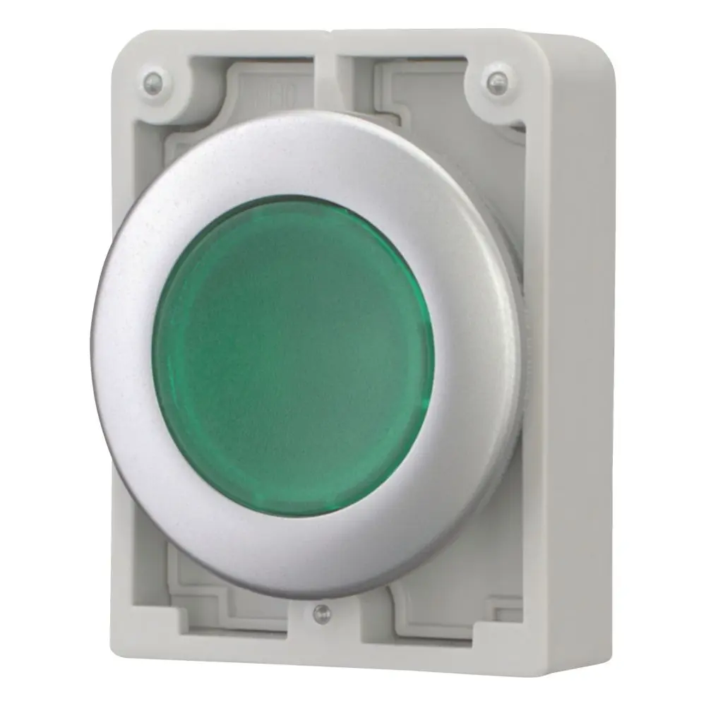 Produktfoto 1 von Eaton M30 Beleuchtete Drucktaste Grün Beleuchtet wartungsfrei Schraubanschlussklemme Ø 30.5 mm, IP40, IP69K
