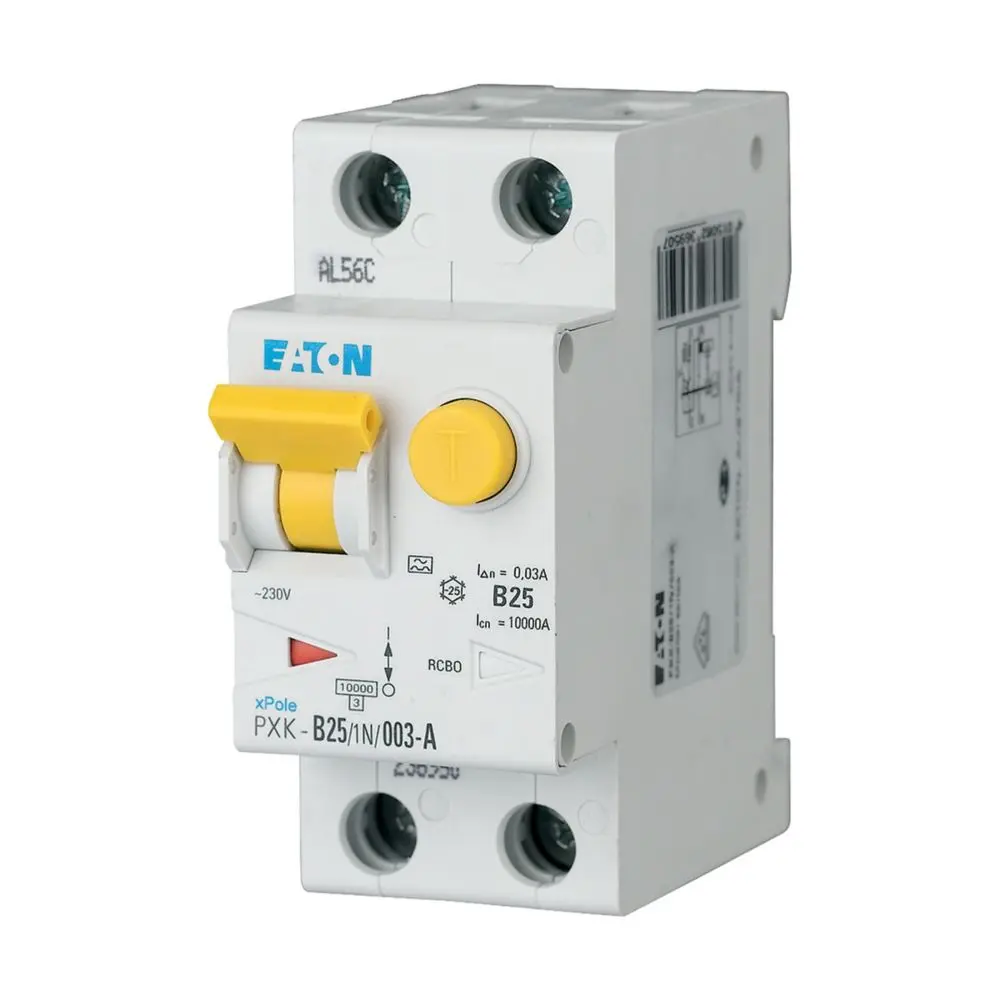 Produktfoto 1 von Eaton xPole xPole - PXK RCBO FI/LS-Schalter (RCBO) 25 A, 1-polig Typ C, Empfindlichkeit 300 mA