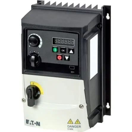 Produktfoto 1 von Eaton VFD DC1 1-Phasen Antrieb mit regelbarer Drehzahl 0.75 kW 240V ac 4.3 A 500Hz