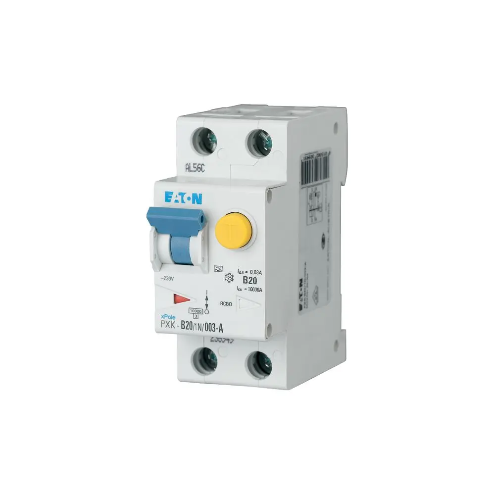 Produktfoto 1 von Eaton xPole xPole - PXK RCBO FI/LS-Schalter (RCBO) 20 A, 1-polig Typ C, Empfindlichkeit 300 mA