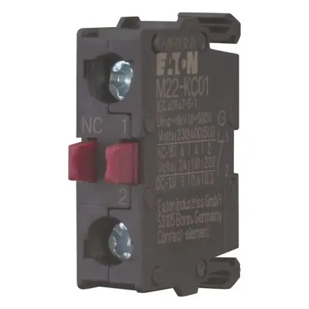 Produktfoto 1 von Eaton M22 Kontaktblock Rot beleuchtet 1 Öffner 240V Schraube