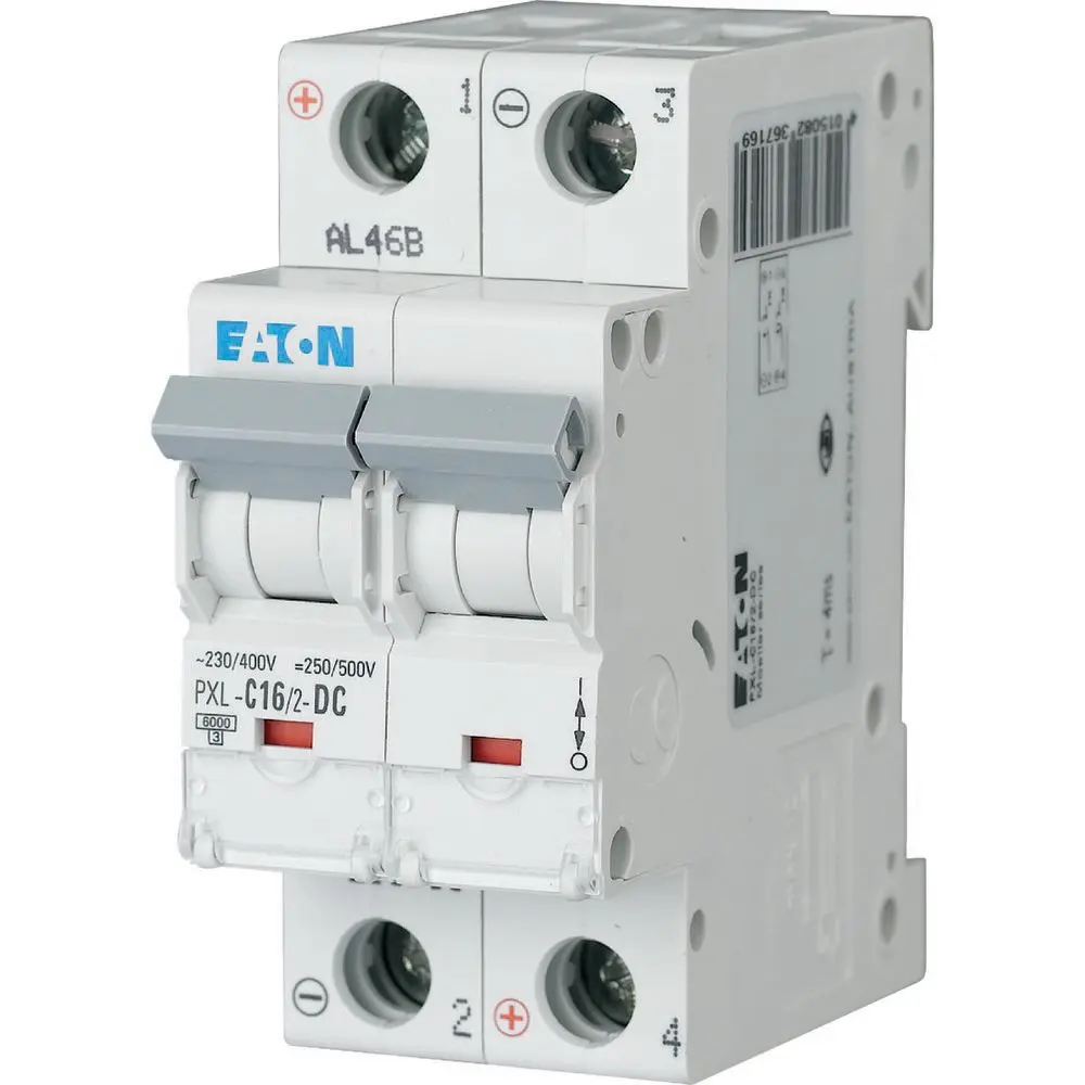 Produktfoto 1 von Eaton PXL Miniaturüberlastschalter Typ C, Pol 2-polig 16 A 440 V ac, Abschaltvermögen 10 kA xPole - PXL 48 V dc